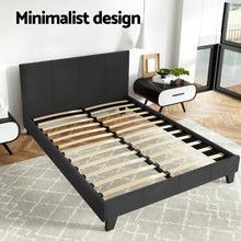 Load image into Gallery viewer, Artiss Bed Frame Double Size Charcoal NEO