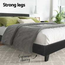 Load image into Gallery viewer, Artiss Bed Frame Double Size Charcoal NEO