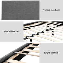 Load image into Gallery viewer, Artiss Bed Frame King Size Grey NEO