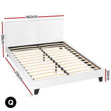 Load image into Gallery viewer, Artiss Bed Frame Queen Size White NEO