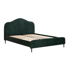 Load image into Gallery viewer, Artiss Bed Frame Queen Size Velvet Dark Green OLAN