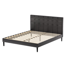 Load image into Gallery viewer, Artiss Bed Frame Queen Size LED Black RAVI