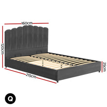 Load image into Gallery viewer, Artiss Bed Frame Queen Size Velvet Grey FION