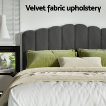 Load image into Gallery viewer, Artiss Bed Frame Queen Size Velvet Grey FION