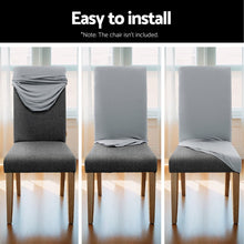 Load image into Gallery viewer, Artiss Dining Chair Covers 4x Slipcovers Spandex Stretch Banquet Wedding Grey