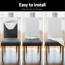 Load image into Gallery viewer, Artiss Dining Chair Covers 4x Slipcovers Spandex Stretch Banquet Wedding White
