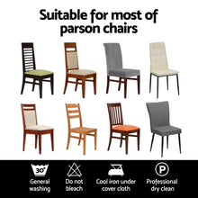 Load image into Gallery viewer, Artiss Dining Chair Covers 6x Slipcovers Spandex Stretch Banquet Party Dark Grey