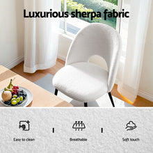 Load image into Gallery viewer, 1 Set of 2 Artiss Dining Chair Boucle Sherpa
