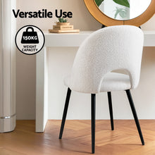Load image into Gallery viewer, 1 Set of 2 Artiss Dining Chair Boucle Sherpa