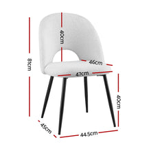 Load image into Gallery viewer, 1 Set of 4 Artiss Dining Chair Boucle Sherpa