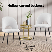 Load image into Gallery viewer, 1 Set of 4 Artiss Dining Chair Boucle Sherpa
