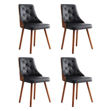 Load image into Gallery viewer, 1 Set of 4 Artiss Dining Chairs Black PU