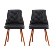 Load image into Gallery viewer, 1 Set of 4 Artiss Dining Chairs Black PU