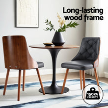 Load image into Gallery viewer, 1 Set of 4 Artiss Dining Chairs Black PU