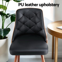 Load image into Gallery viewer, 1 Set of 4 Artiss Dining Chairs Black PU