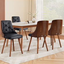 Load image into Gallery viewer, 1 Set of 4 Artiss Dining Chairs Black PU