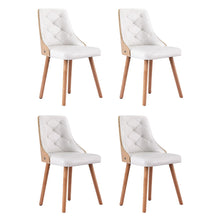 Load image into Gallery viewer, 1 Set of 4 Artiss Dining Chairs White PU