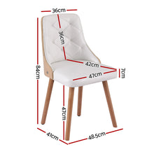 Load image into Gallery viewer, 1 Set of 4 Artiss Dining Chairs White PU