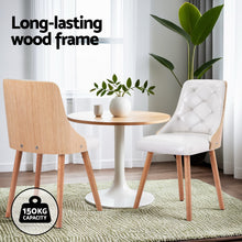 Load image into Gallery viewer, 1 Set of 4 Artiss Dining Chairs White PU