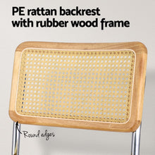 Load image into Gallery viewer, Artiss Dining Chairs Set of 4 Velvet Rattan Cantilever Yellow