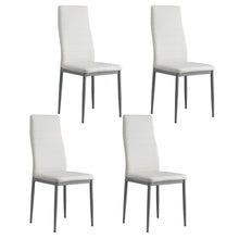 Load image into Gallery viewer, Artiss Dining Chairs Set of 4 Leather Channel Tufted White