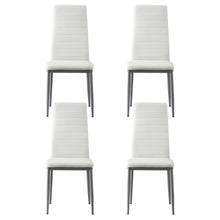 Load image into Gallery viewer, Artiss Dining Chairs Set of 4 Leather Channel Tufted White