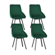 Load image into Gallery viewer, Artiss Dining Chairs Set of 4 Velvet Swivel Base Green