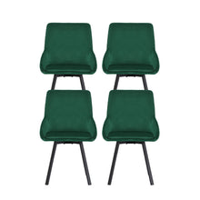 Load image into Gallery viewer, Artiss Dining Chairs Set of 4 Velvet Swivel Base Green
