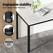 Load image into Gallery viewer, 1 Artiss Dining Table and 4 Chairs Set Marble Effect