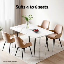 Load image into Gallery viewer, 1.5M Artiss Dining Table Marble Effect