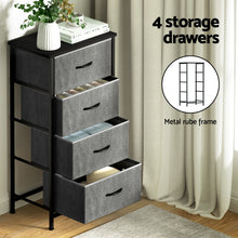 Load image into Gallery viewer, Artiss Chest of 4 Drawers Storage Dresser Tallboy Grey