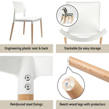 Load image into Gallery viewer, 1 Artiss Dining Table and 4 Chairs Set White Wood