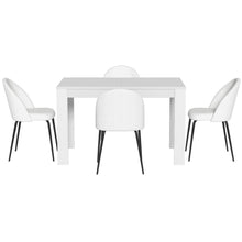 Load image into Gallery viewer, 1 Artiss Dining Table and 4 Chairs Set White Sherpa