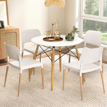 Load image into Gallery viewer, 1 Artiss Dining Table and 4 Chairs Set Round White