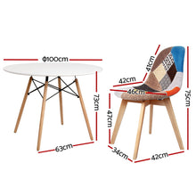 Load image into Gallery viewer, 1 Artiss Dining Table and 4 Chairs Set DSW White