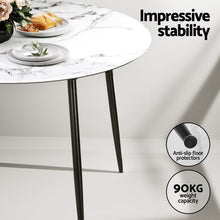 Load image into Gallery viewer, 1 Artiss Dining Table and 4 Chairs Set Marble Black
