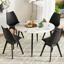 Load image into Gallery viewer, 1 Artiss Dining Table and 4 Chairs Set Marble Black