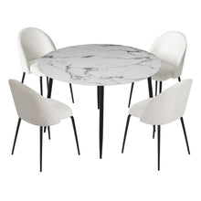 Load image into Gallery viewer, 1 Artiss Dining Table and 4 Chairs Set Marble White