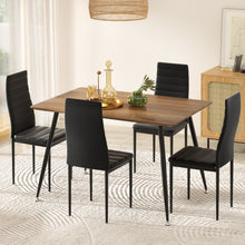 Load image into Gallery viewer, 1 Artiss Dining Table and 4 Chairs Set Rectangle Metal
