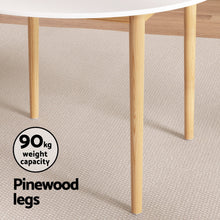 Load image into Gallery viewer, 1 Artiss Dining Table and 4 Chairs Set Wishbone Wood