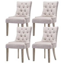 Load image into Gallery viewer, Artiss Dining Chairs Set of 4 Linen French Provincial Beige