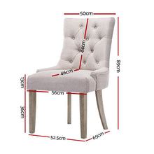 Load image into Gallery viewer, Artiss Dining Chairs Set of 4 Linen French Provincial Beige
