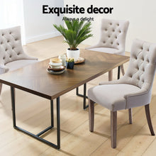 Load image into Gallery viewer, Artiss Dining Chairs Set of 4 Linen French Provincial Beige