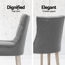 Load image into Gallery viewer, Artiss Dining Chairs Set of 4 Linen French Provincial Grey