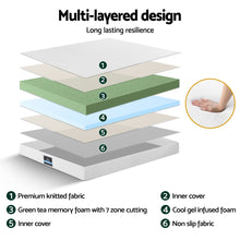 Load image into Gallery viewer, Giselle 20cm Memory Foam Mattress Green Tea Double