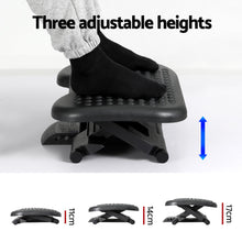Load image into Gallery viewer, Artiss Foot Rest Stool Office Under Desk Angle Adjustable Footrest Massage Black