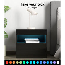 Load image into Gallery viewer, Bedside Table LED - HERES Black