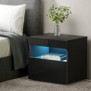 Bedside Table LED - HERES Black