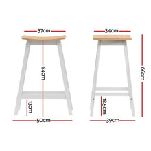 Load image into Gallery viewer, Artiss 4x Bar Stools Wooden Chairs Oak