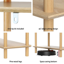 Load image into Gallery viewer, Artiss Bookshelf 5 Tiers Bookcase Display Shelves Wooden Storage Stand Rack Pine